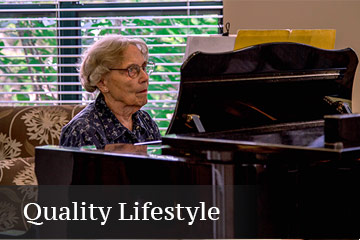 Woman playing the piano